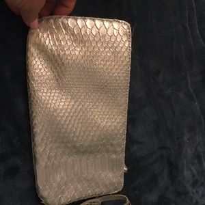 Clutch with wristlet